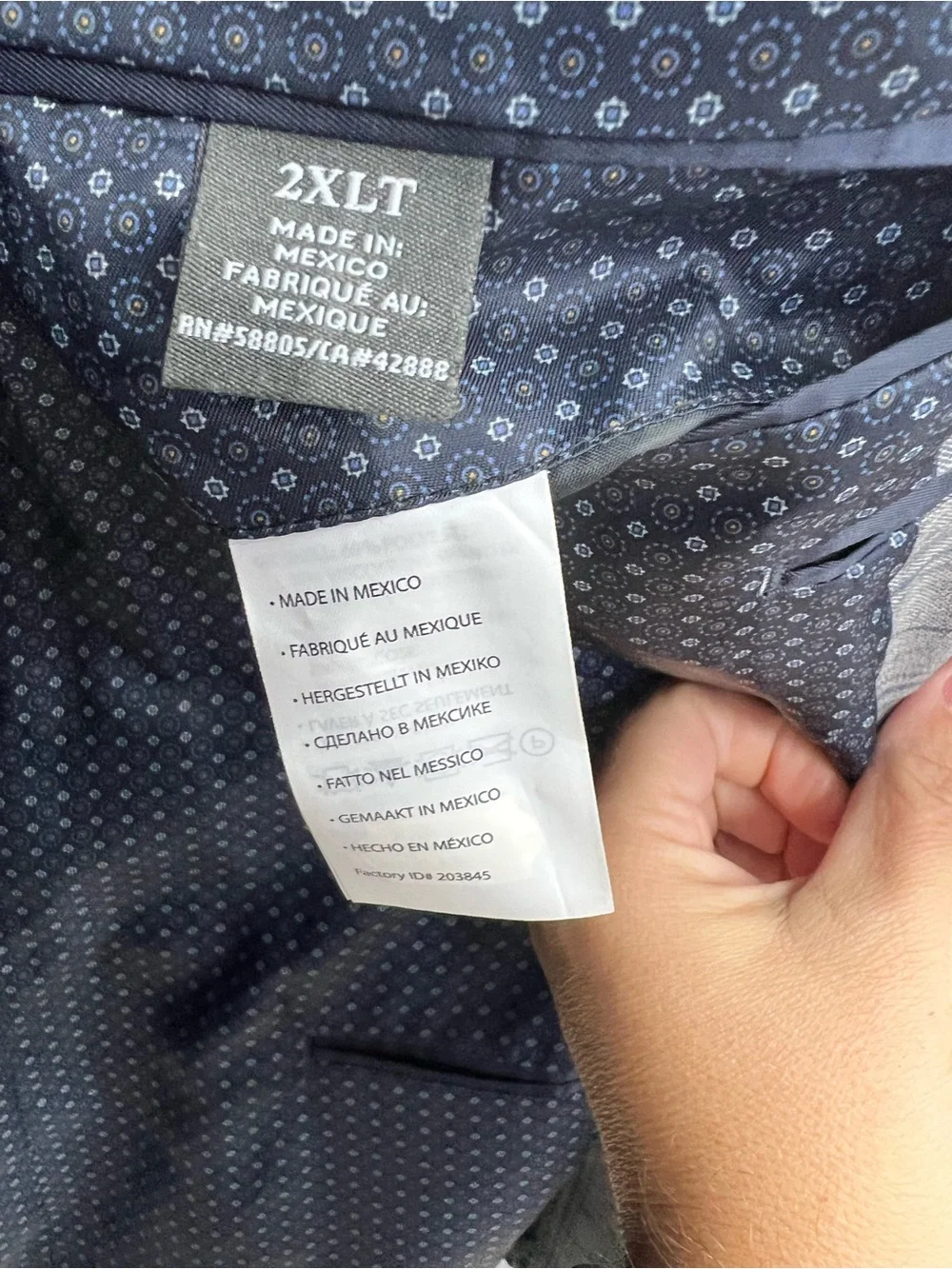 Oak Hill Light Gray Plaid Men's Blazer - Classic Two-Button Sport Coat 2XL Tall